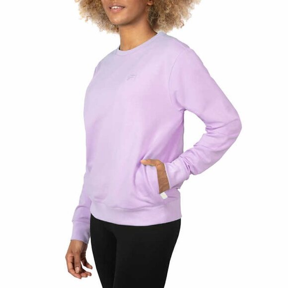 Fila Womens Light Purple Crewneck Sweatshirt Size Large with Pockets - Picture 3 of 7